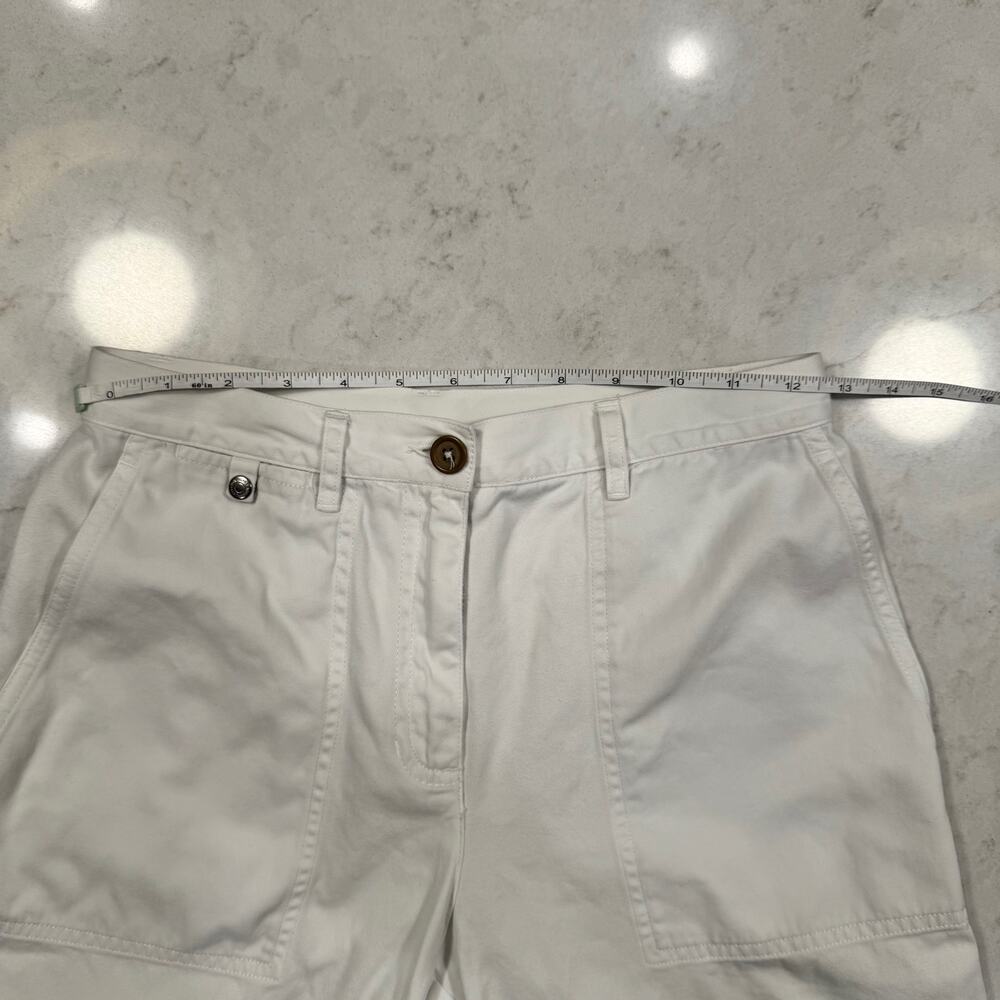 Lauren Ralph Lauren Petite Wide Leg Cropped Cotton Chino Pants Culottes 2P White - Picture 11 of 14